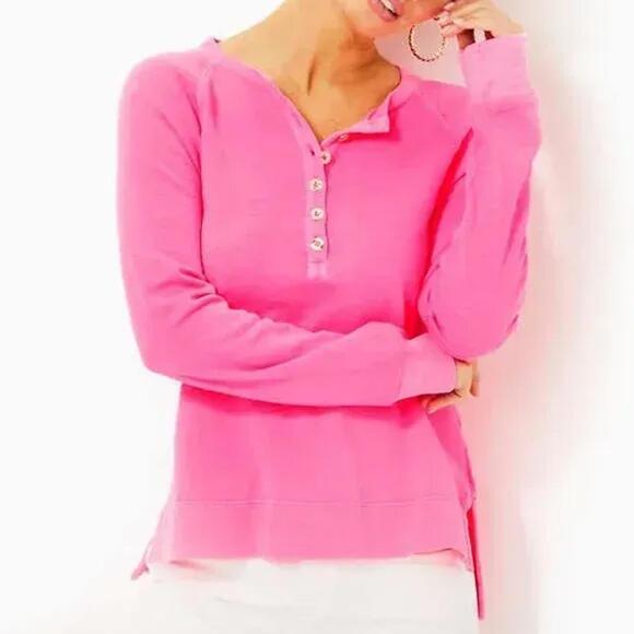 NWOT Lilly Pulitzer Leeson Cotton Sweatshirt - MSRP $118 - Size XS - Picture 3 of 3